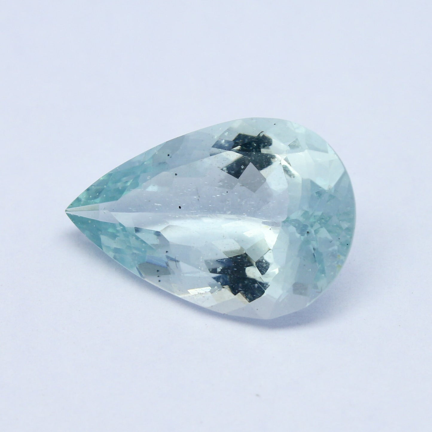 Natural Aquamarine 7.03 Carat 12x18 MM Pear Shape Faceted Gemstone