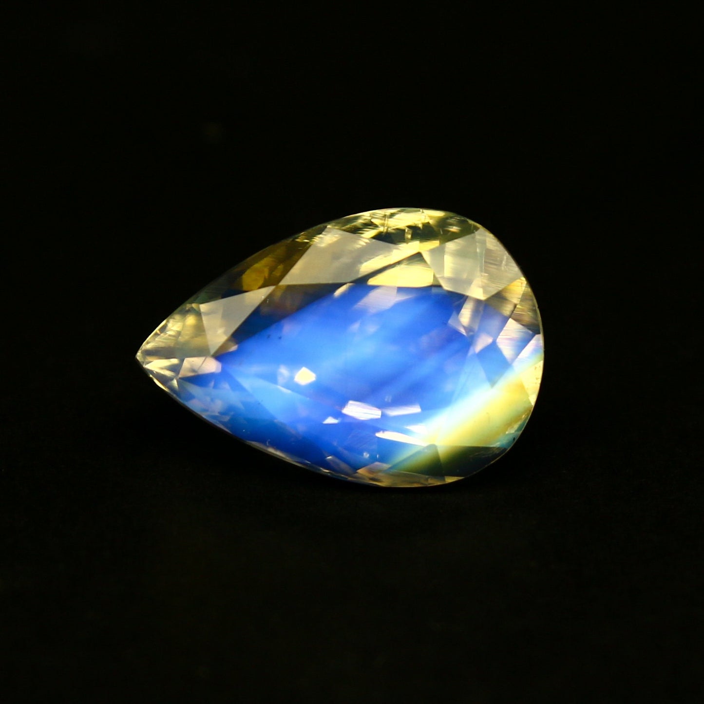 Natural Multi-Fire Rainbow Moonstone AAA+++ QUALITY 4.75 Carat 14x9.5 MM(Approx.) Pear Shape Faceted Gemstone