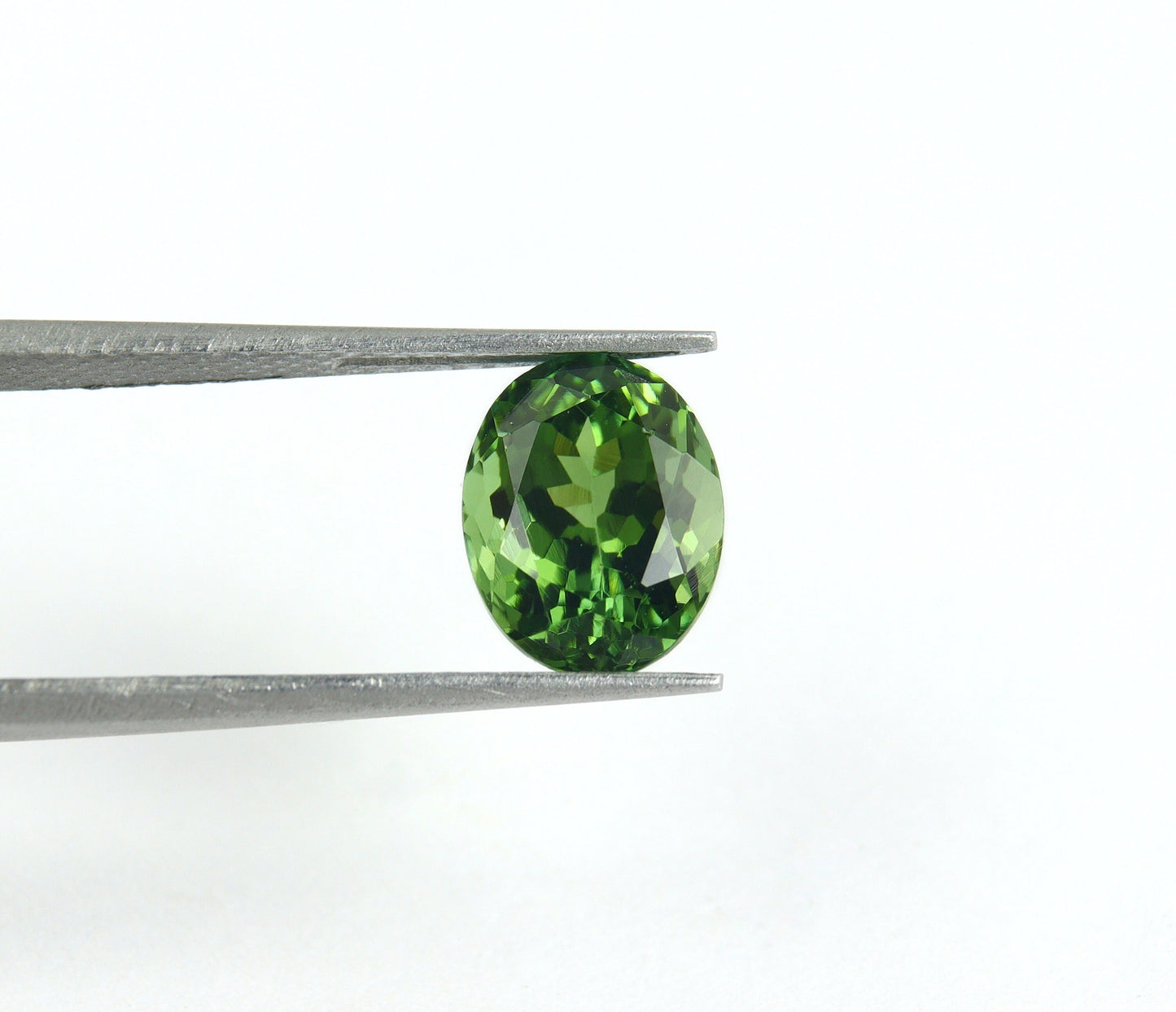 Natural Flawless Green Tourmaline 2.40 Carat 9x7 MM Oval Shape Faceted Gemstone