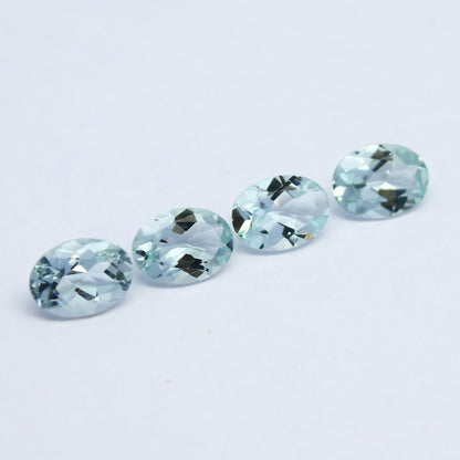 Natural Mint Green beryl Lot 2.68 Carat 7x5 MM Oval shape Faceted Gemstone 4 Piece Lot