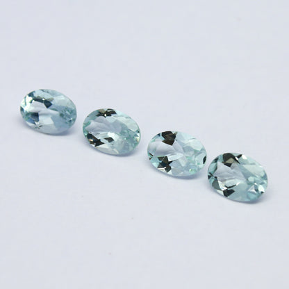 Natural Mint Green beryl Lot 2.68 Carat 7x5 MM Oval shape Faceted Gemstone 4 Piece Lot