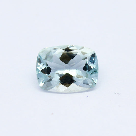 Natural Aquamarine 1.49 Carat 9x7 MM Cushion Shape Faceted Gemstone