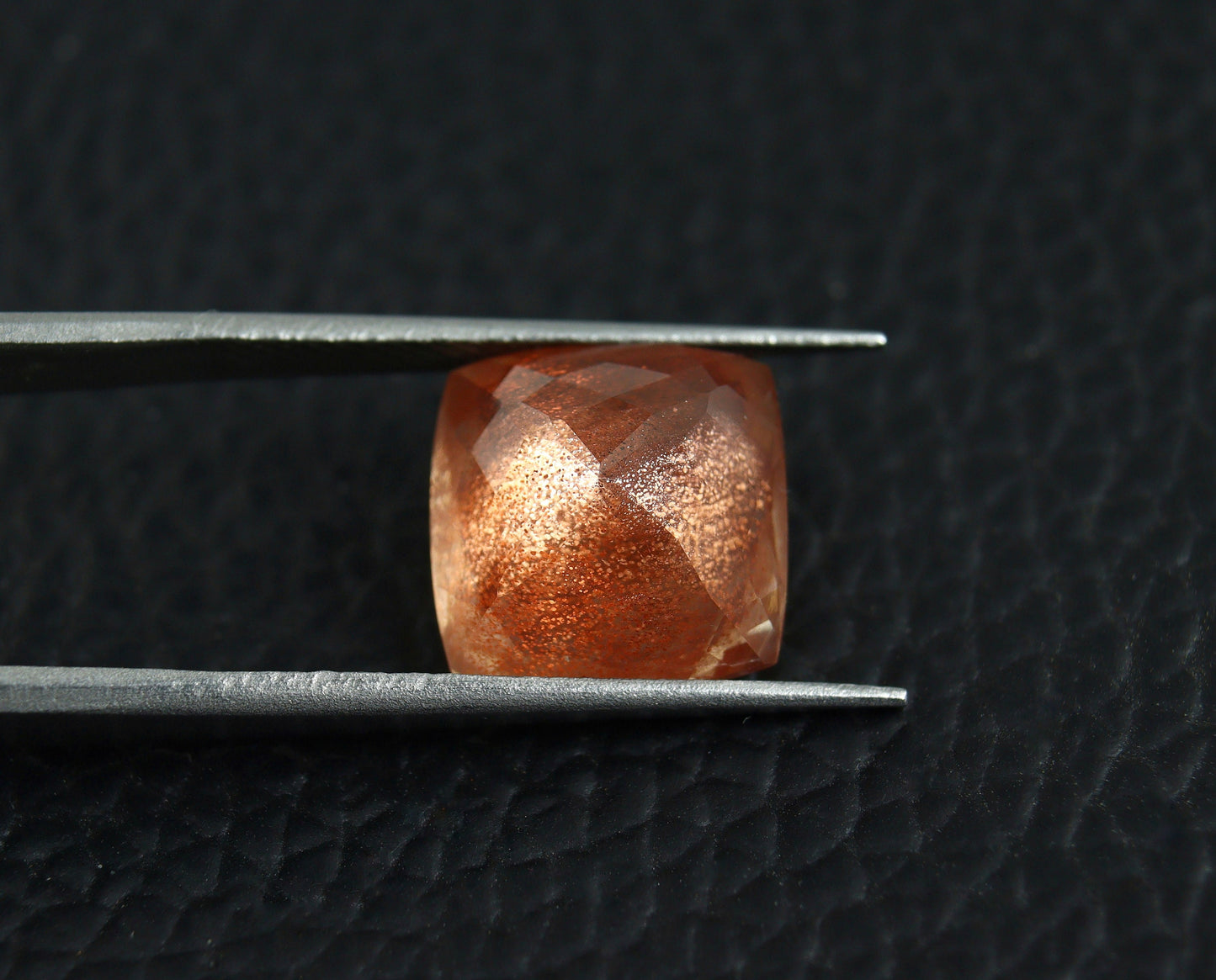 Natural Oregon Sunstone 5.39 Carat 10.5x10.5 MM Cushion Shape Faceted Gemstone