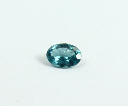 Natural Indicolite Tourmaline 0.65 Carat 6.8x4.8 MM 0val Faceted Gemstone