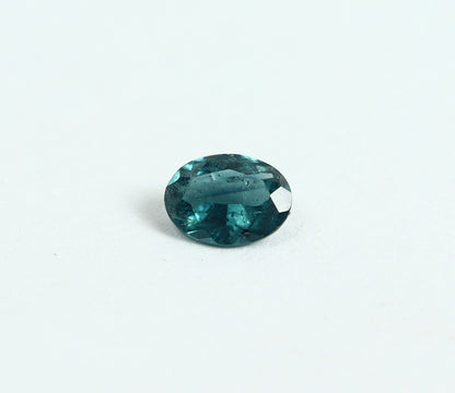 Natural Indicolite Tourmaline 0.83 Carat 7.5x5.5 MM 0val Faceted Gemstone