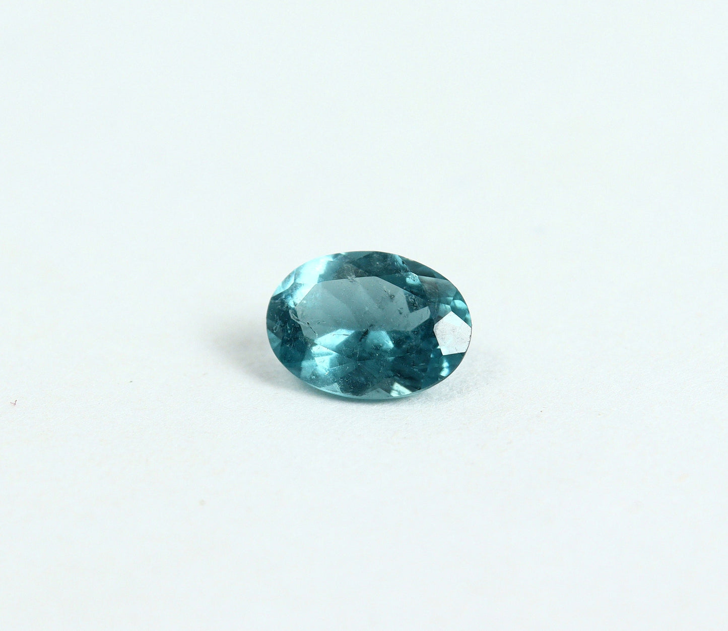 Natural Indicolite Tourmaline 0.68 Carat 7x5 MM 0val Faceted Gemstone