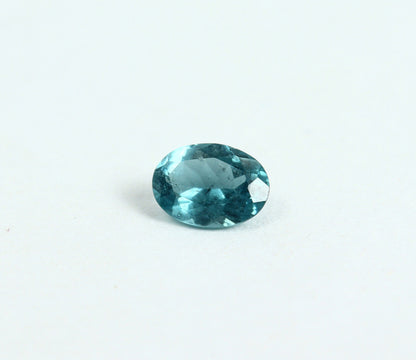 Natural Indicolite Tourmaline 0.68 Carat 7x5 MM 0val Faceted Gemstone