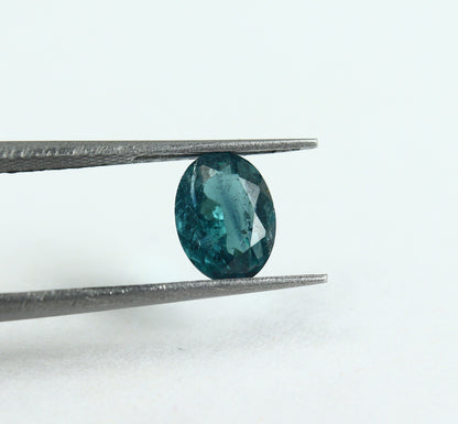 Natural Indicolite Tourmaline 0.83 Carat 7.5x5.5 MM 0val Faceted Gemstone