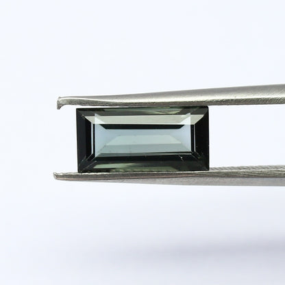 Natural Gray Tourmaline 2.92 Carat 12x5.8 MM Baguette Shape Faceted Gemstone