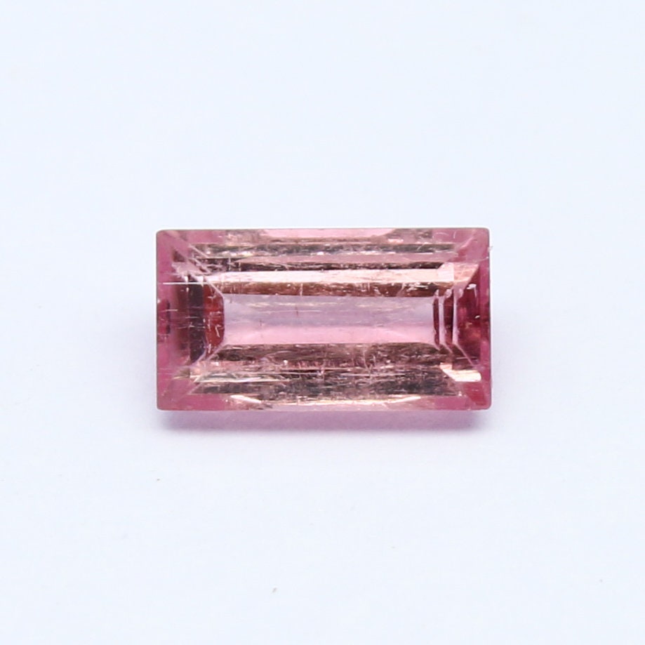 Natural Pink Tourmaline 1.36 Carat 8.5x4.5 MM Baguette Shape Faceted gemstone