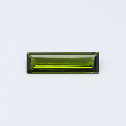 Natural Green Tourmaline 5.45 Carat 22x6.5 MM Baguette Shape Faceted Gemstone