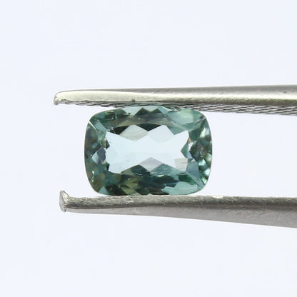 Natural Indicolite Tourmaline 1.00 Carat 7x5 MM Cushion Shape Faceted Gemstone