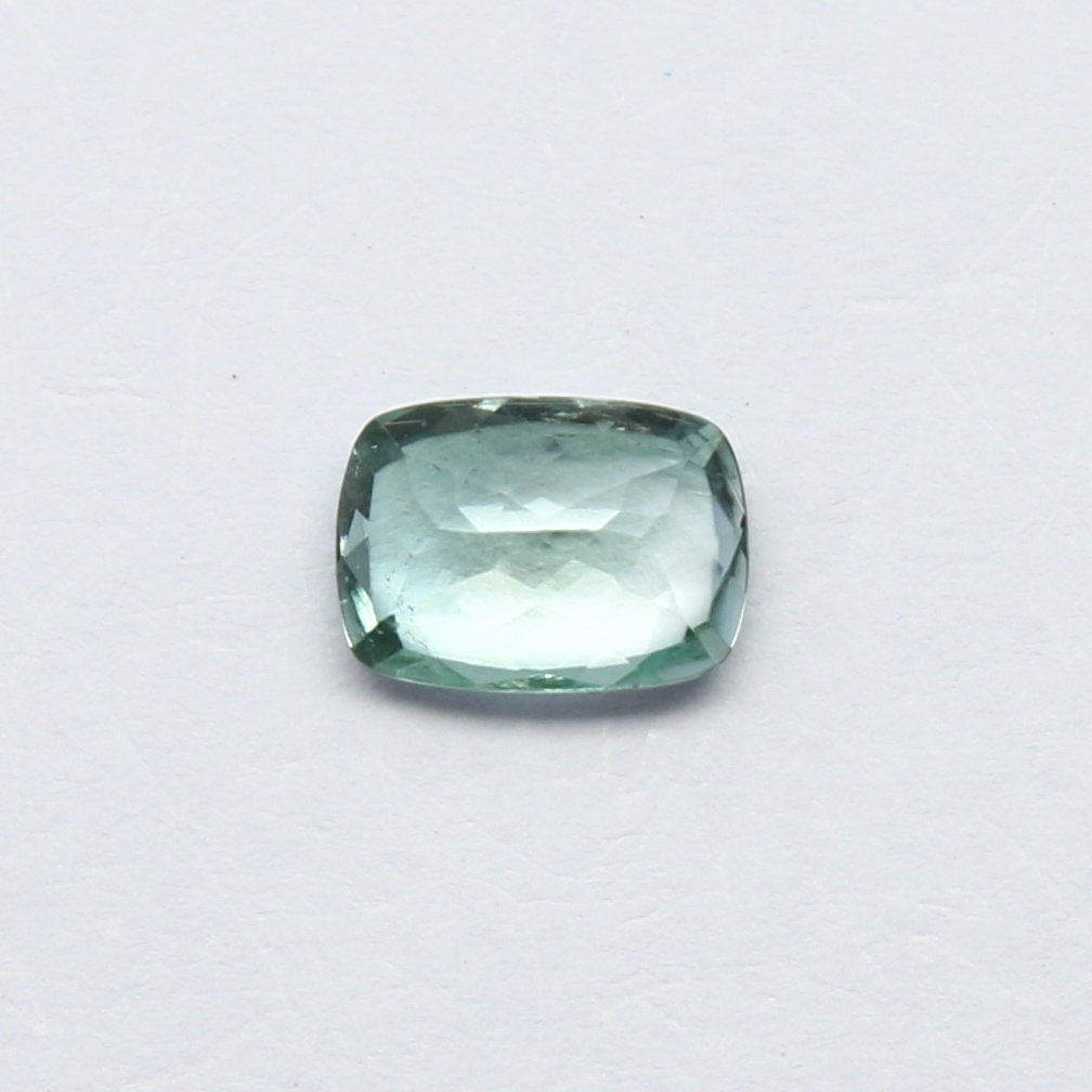 Natural Indicolite Tourmaline 1.00 Carat 7x5 MM Cushion Shape Faceted Gemstone