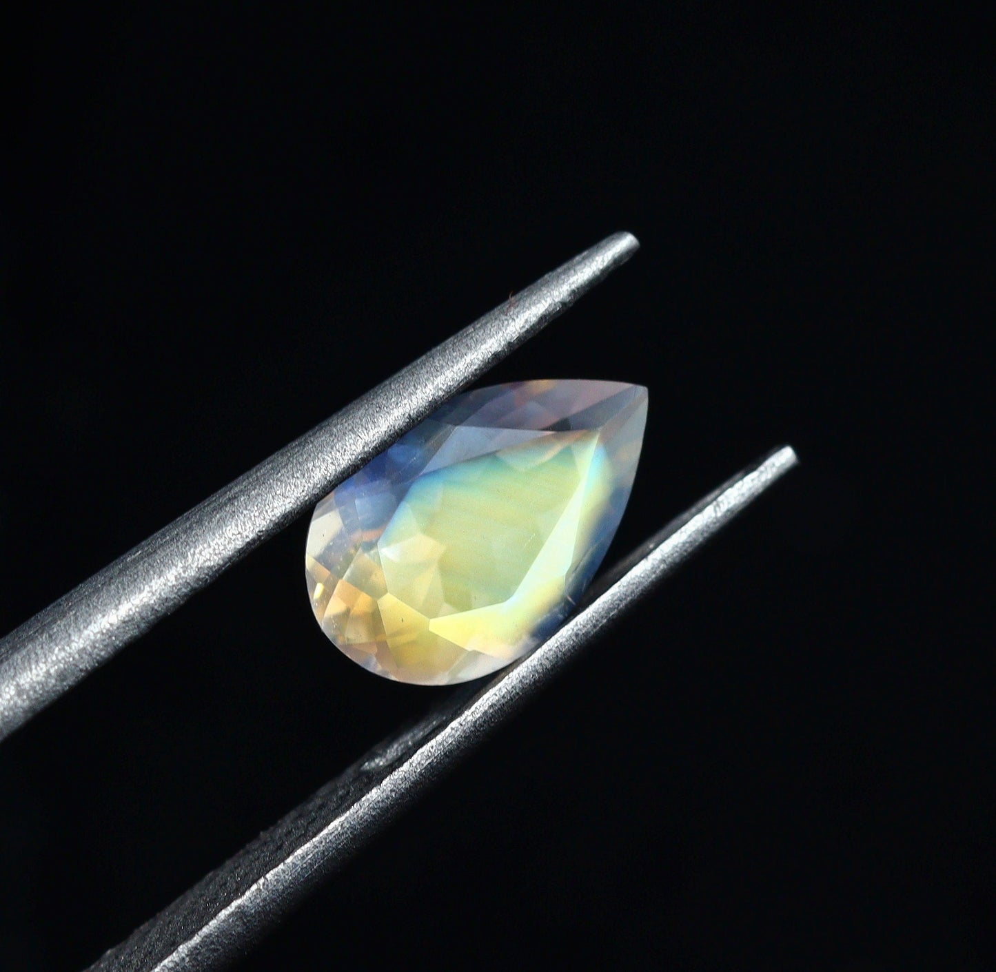 Natural Rare Andesine Labradorite 0.74 Carat 7.7x5.1 MM Pear Shape Faceted Gemstone