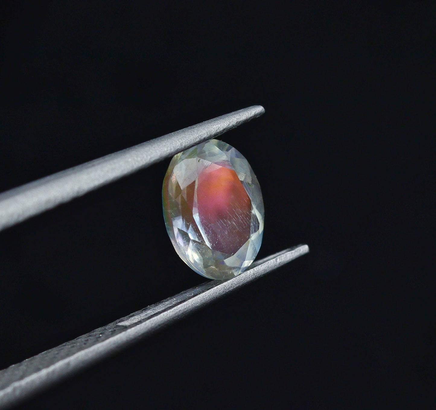 Natural Rare Andesine Labradorite 0.74 Carat 6.5x5 MM Oval Shape Faceted Gemstone