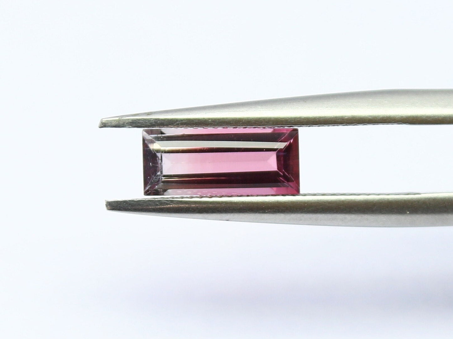 Natural Bi-Color Tourmaline 0.81 Carat 9x3.8 MM Baguette Shape Faceted Gemstone