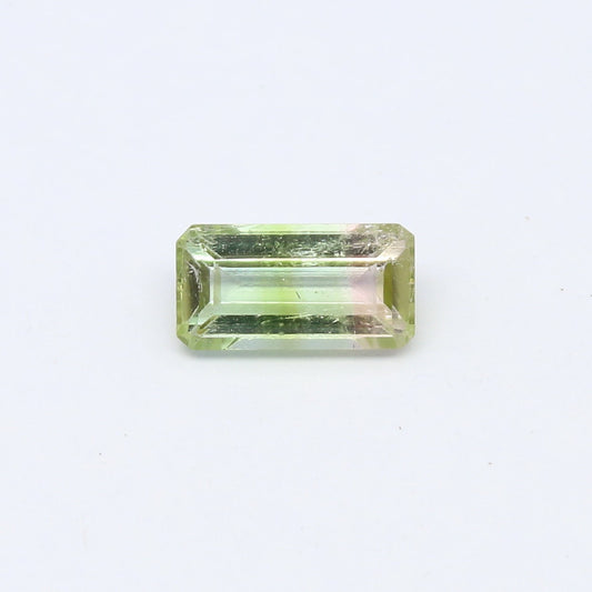 Natural Bi-Color Tourmaline 1.52 Carat 9.5x5 MM Octagon Shape Faceted Gemstone