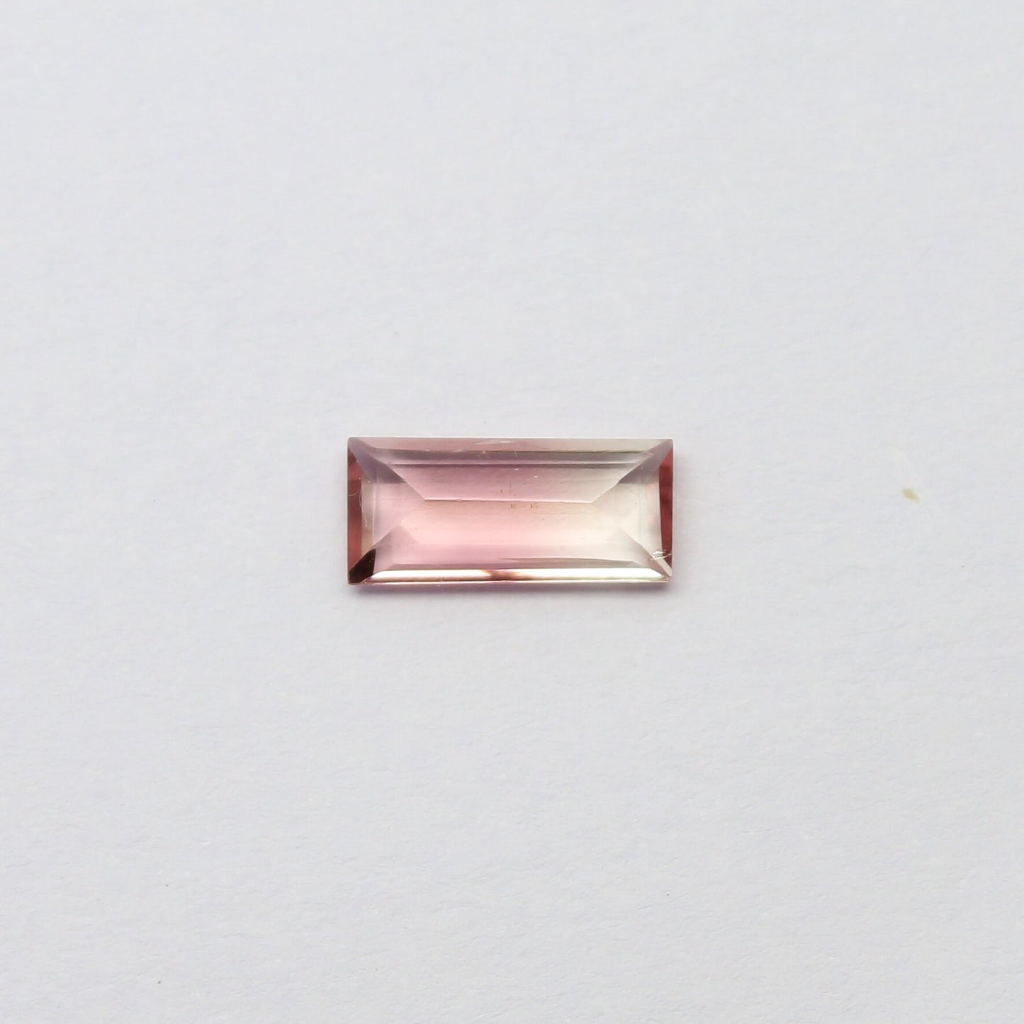 Natural Bi-Color Tourmaline 1.18 Carat 10.2x4.7 MM Baguette Shape Faceted Gemstone