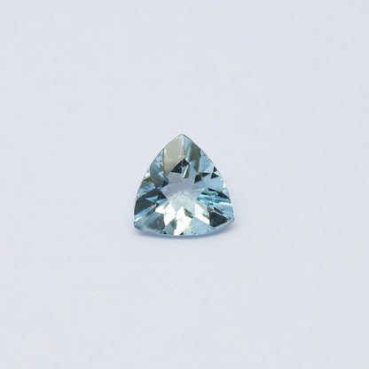 Natural Aquamarine 0.87 Carat 7x7 MM Trillion Shape Faceted Gemstone March Birthstone