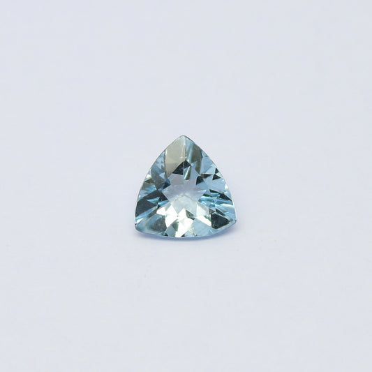 Natural Aquamarine 0.87 Carat 7x7 MM Trillion Shape Faceted Gemstone March Birthstone