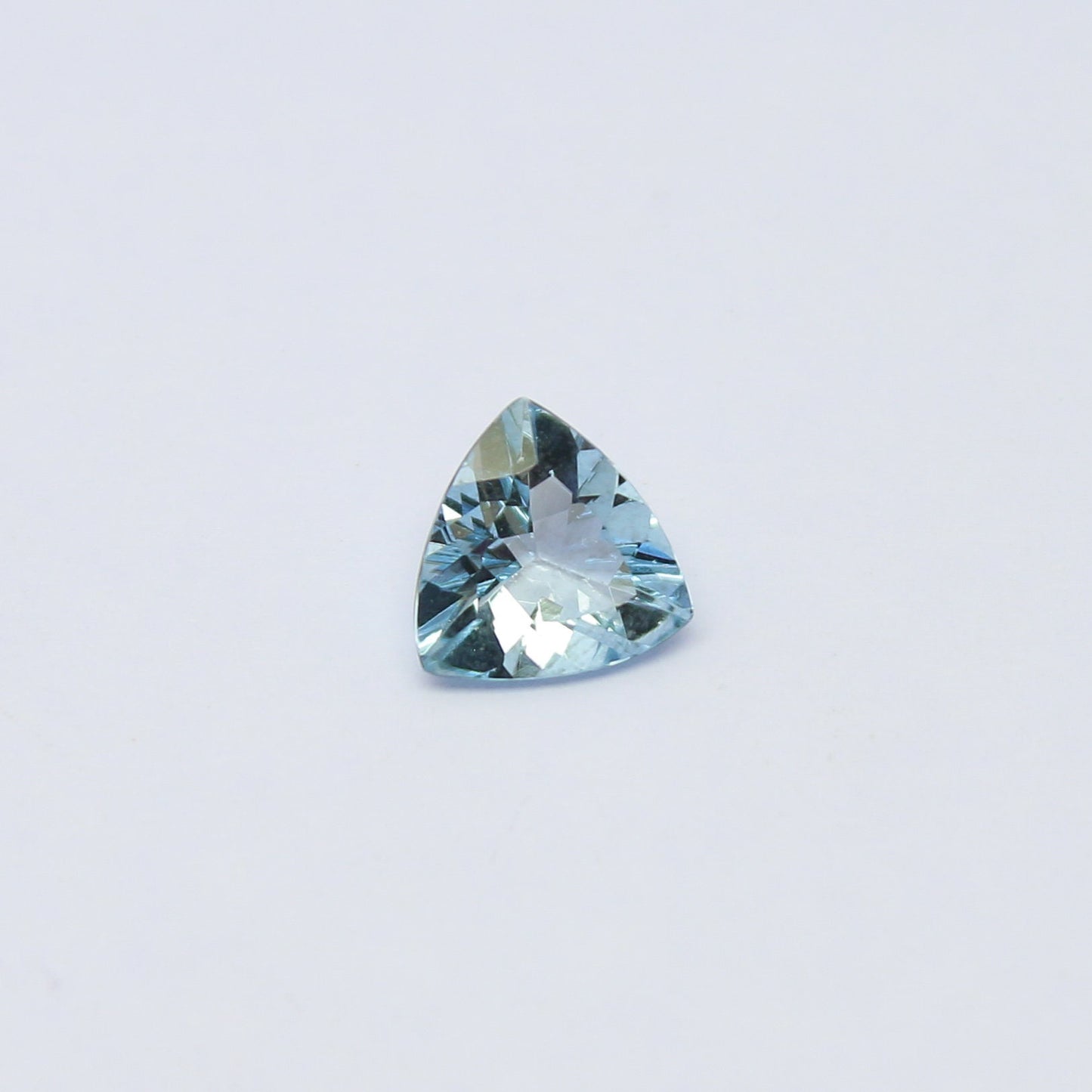 Natural Aquamarine 0.87 Carat 7x7 MM Trillion Shape Faceted Gemstone March Birthstone