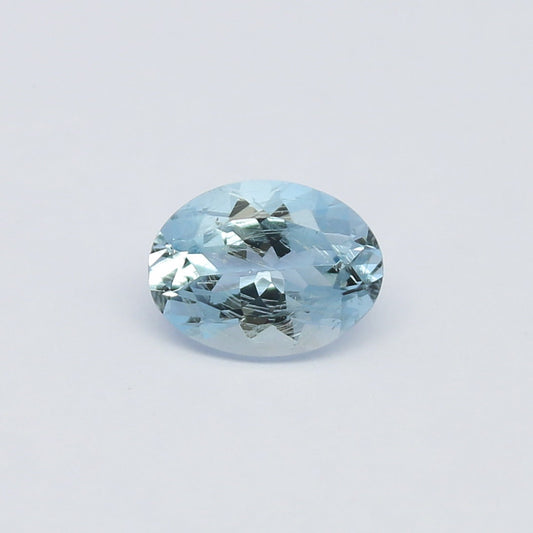 Natural Aquamarine 1.03 Carat 8x6 MM Oval Shape Faceted Gemstone