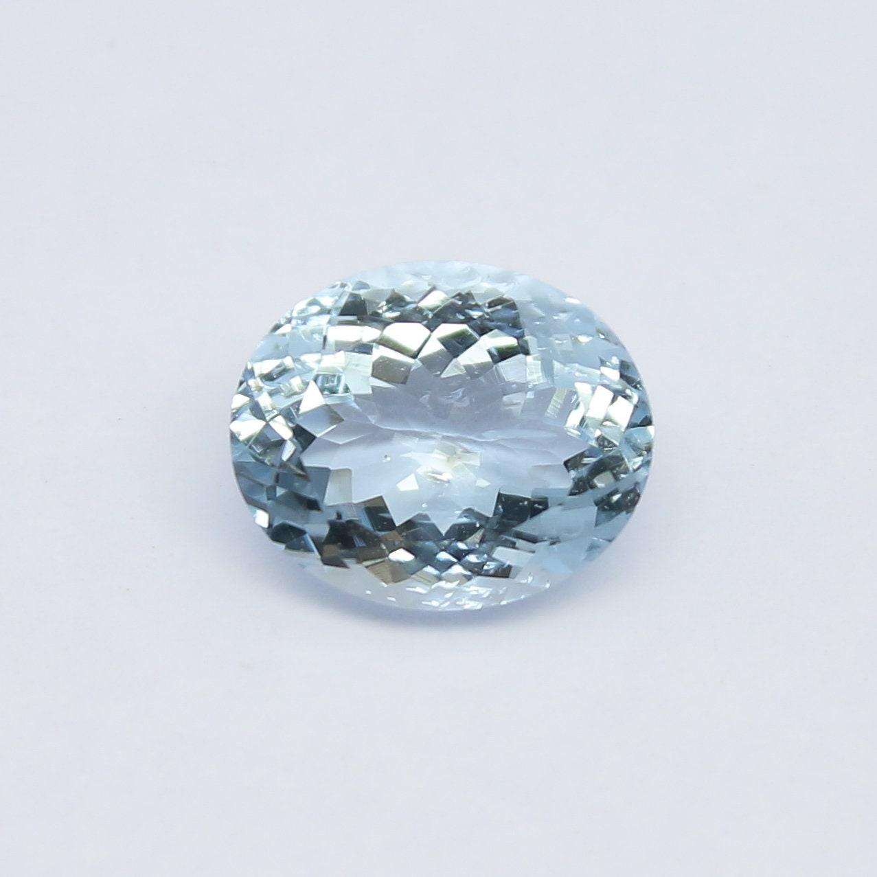 Natural Aquamarine  3.32 Carat 11x9 MM Oval Shape Faceted Gemstone