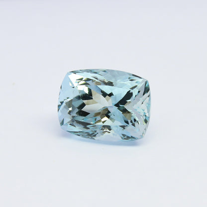 Natural Flawless Aquamarine 7.97 Carat 13.5x10.4 MM Cushion Shape Faceted Gemstone