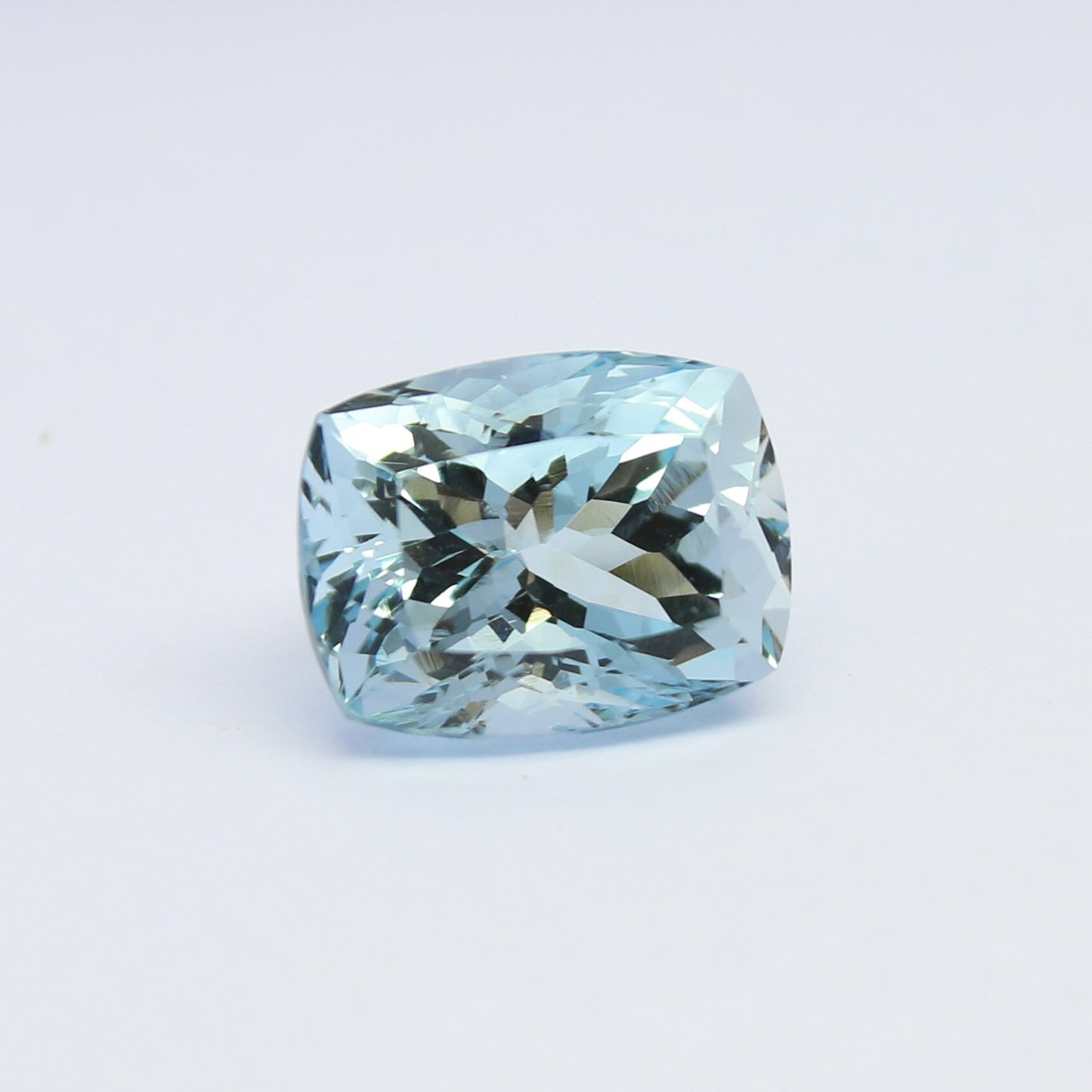 Natural Flawless Aquamarine 7.97 Carat 13.5x10.4 MM Cushion Shape Faceted Gemstone