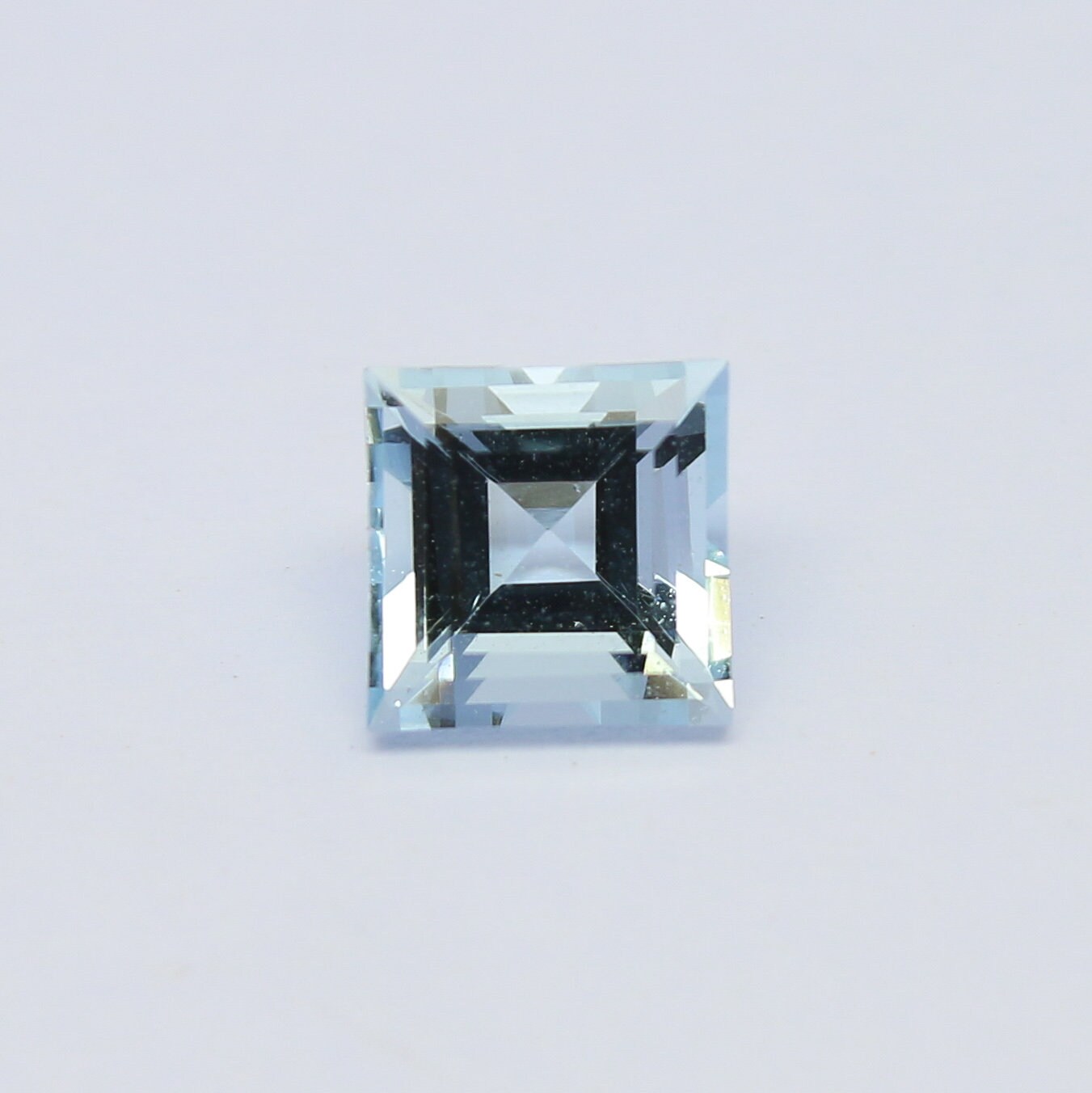 Natural Flawless Aquamarine 1.85 Carat 7x7 MM Square Shape Faceted Gemstone