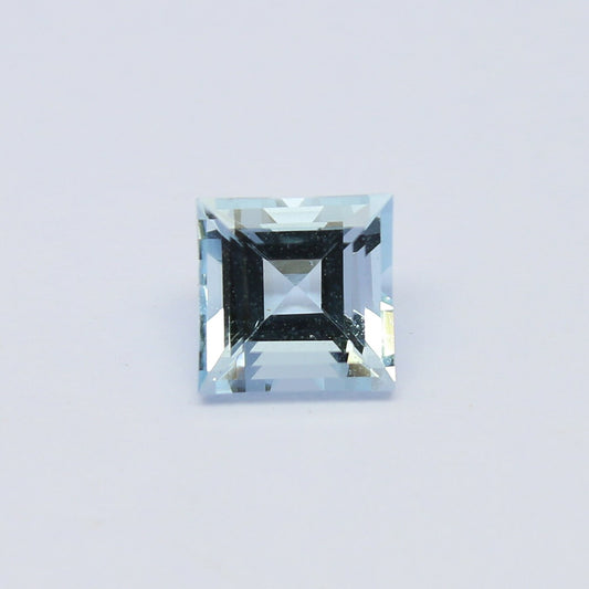 Natural Flawless Aquamarine 1.85 Carat 7x7 MM Square Shape Faceted Gemstone