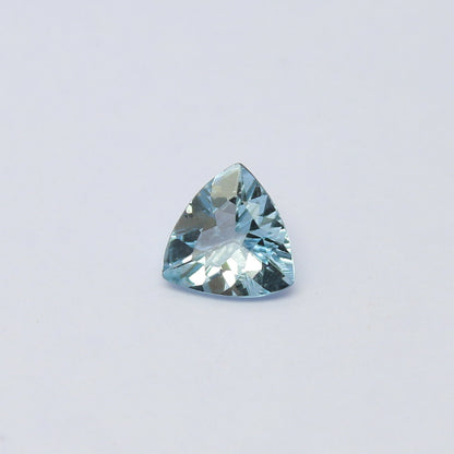 Natural Aquamarine 0.87 Carat 7x7 MM Trillion Shape Faceted Gemstone March Birthstone