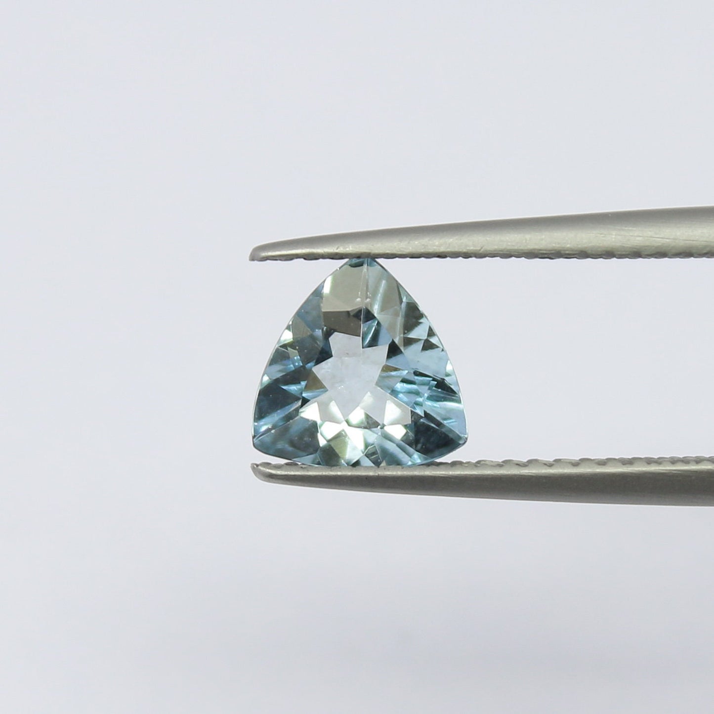 Natural Aquamarine 0.87 Carat 7x7 MM Trillion Shape Faceted Gemstone March Birthstone