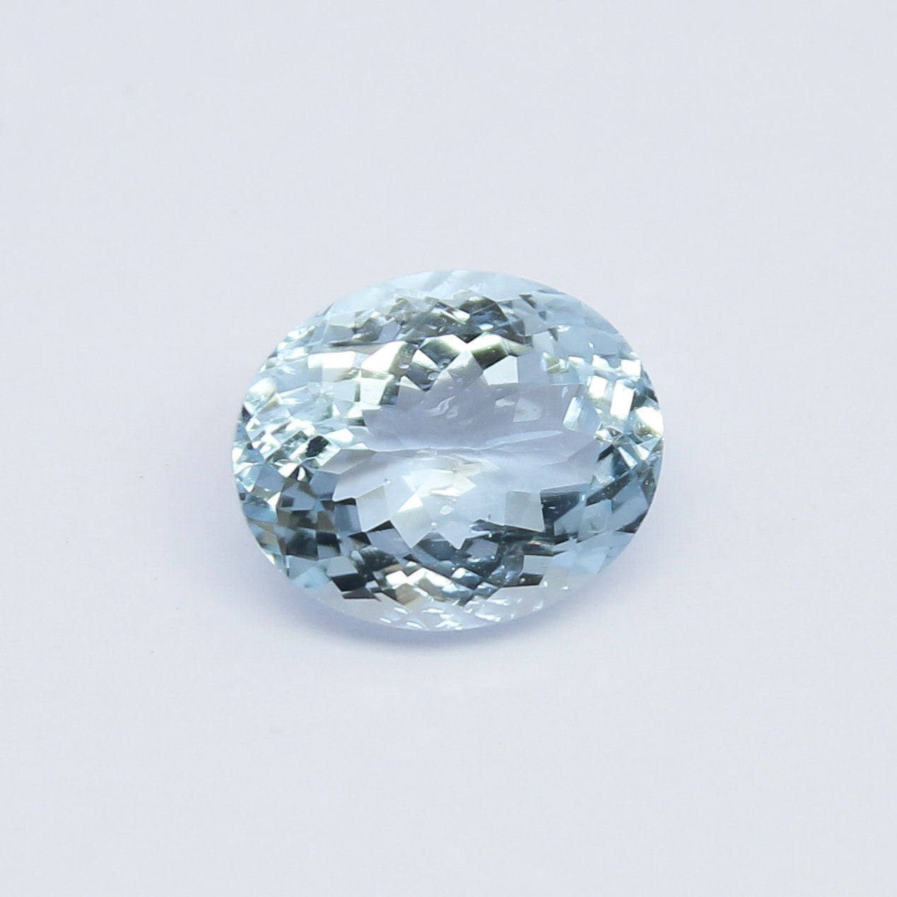 Natural Aquamarine  3.32 Carat 11x9 MM Oval Shape Faceted Gemstone