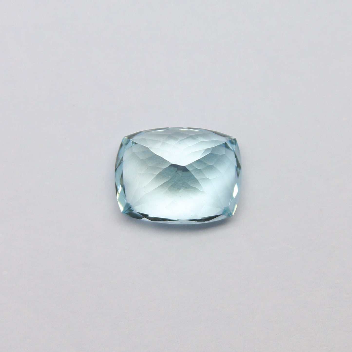 Natural Flawless Aquamarine 7.97 Carat 13.5x10.4 MM Cushion Shape Faceted Gemstone