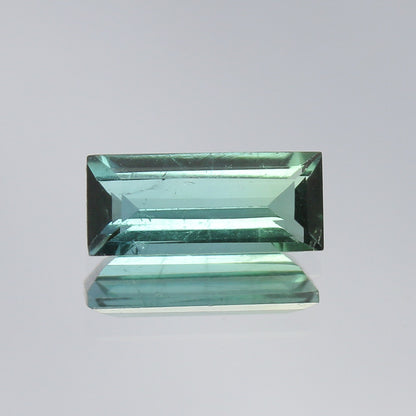 Natural Indicolite Tourmaline 1.35 Carat 10.3x4.4 MM Baguette Shape Faceted Gemstone