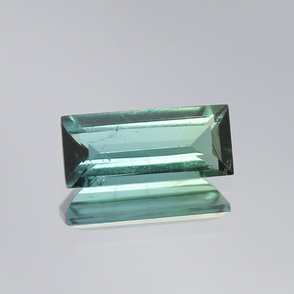 Natural Indicolite Tourmaline 1.35 Carat 10.3x4.4 MM Baguette Shape Faceted Gemstone