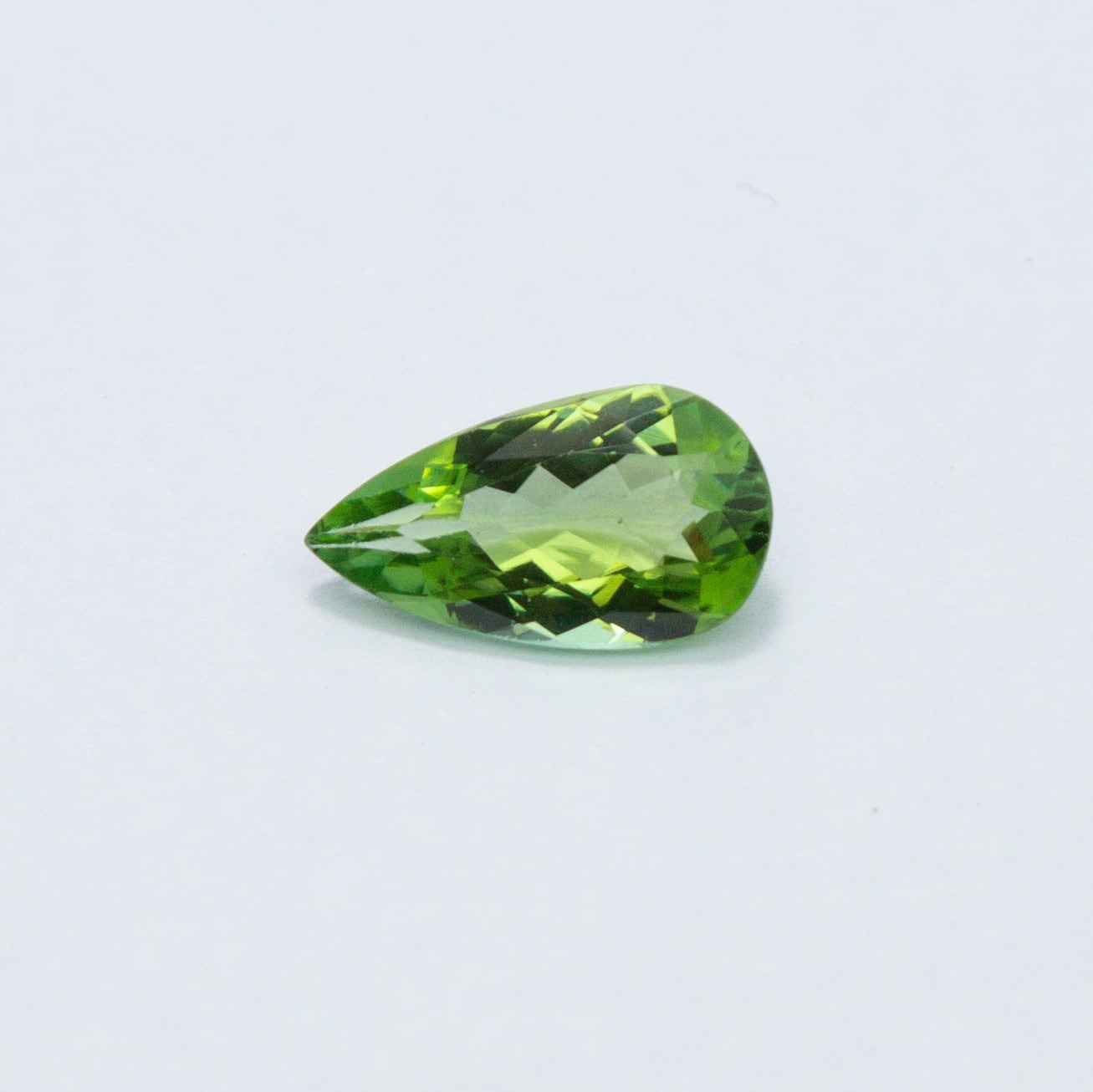 Natural Green Tourmaline 1.46 Carat 11x6 MM Pear Shape Faceted Gemstone