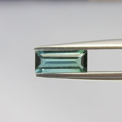 Natural Indicolite Tourmaline 1.35 Carat 10.3x4.4 MM Baguette Shape Faceted Gemstone