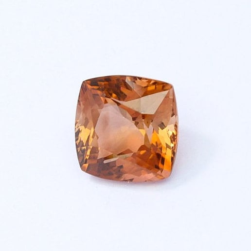 Natural Flawless Rare Peach Tourmaline 6.73 Carat 11x11 MM Cushion Shape Faceted Gemstone