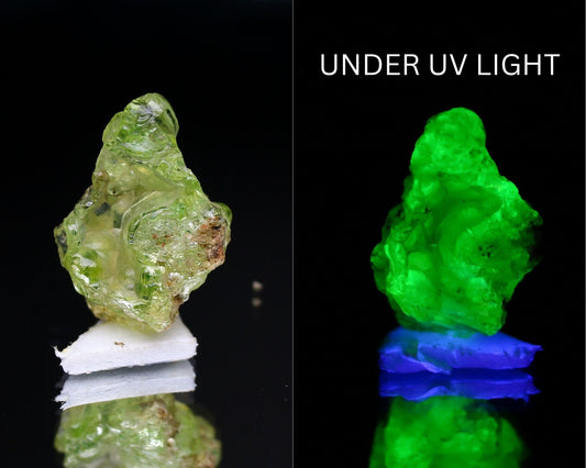 Natural Rare Daylight Fluorescent Hyalite Opal Specimen Rough 12.74 Carat Color Change Gemstone