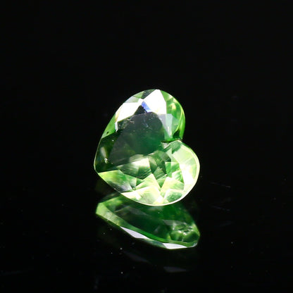 Natural Daylight Fluorescent Hyalite Opal 0.40 Carat 6x5.3 MM Heart Shape Faceted Gemstone