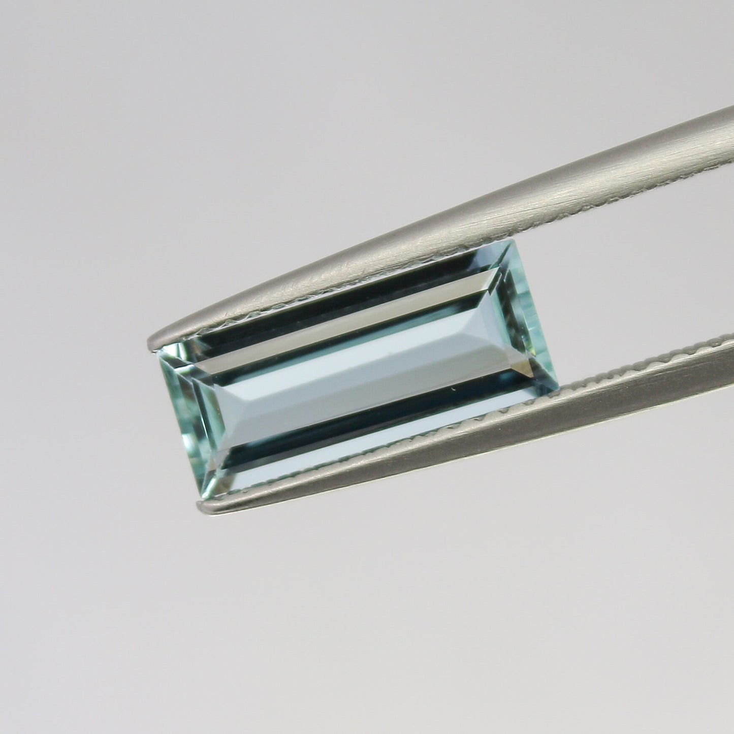 Natural Flawless Aquamarine 1.66 Carat 12.4x5.2 MM Baugette Shape Faceted Gemstone