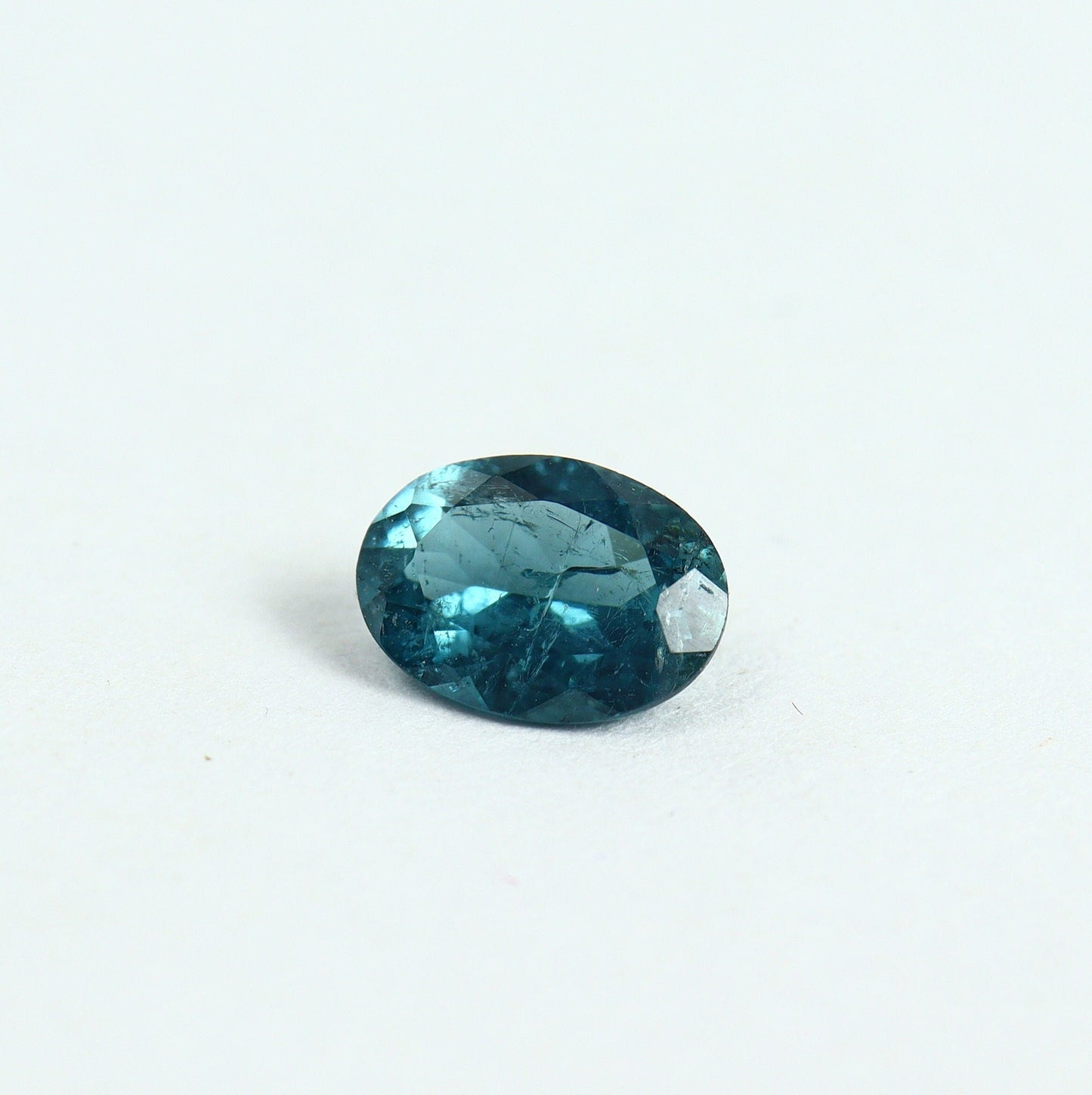 Natural Indicolite Tourmaline 0.68 Carat 7x5.1 MM 0val Faceted Gemstone