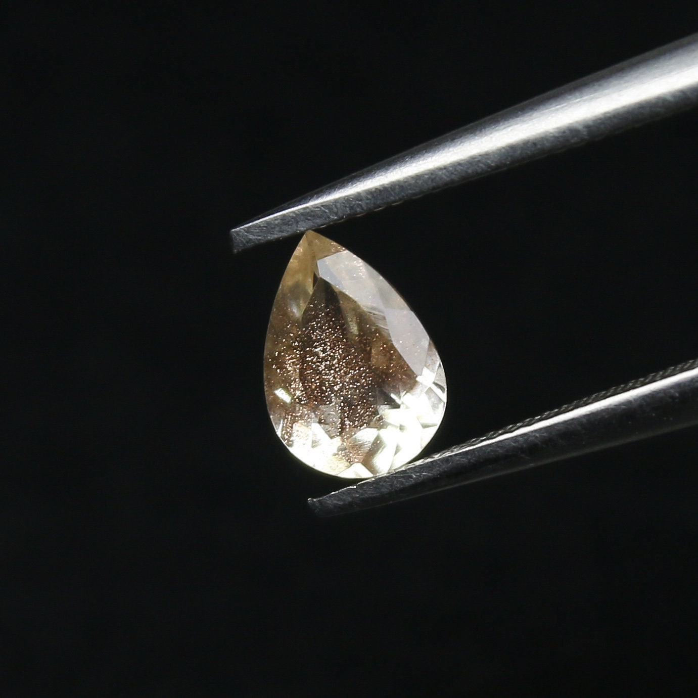 Natural Oregon Sunstone 0.54 Carat 7x5 MM Pear Shape Faceted Gemstone