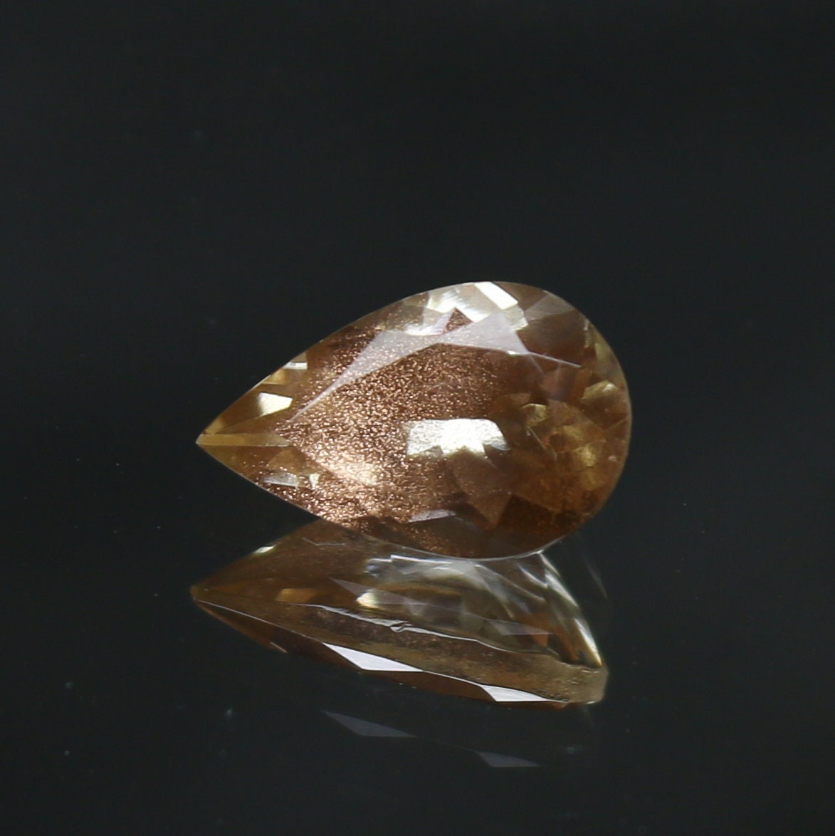 Natural Oregon Sunstone 0.72 Carat 8x5 MM Pear Shape Faceted Gemstone