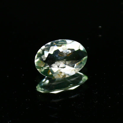 Natural Daylight Fluorescent Hyalite Opal 0.41 Carat 7x5 MM Oval Shape Faceted Gemstone