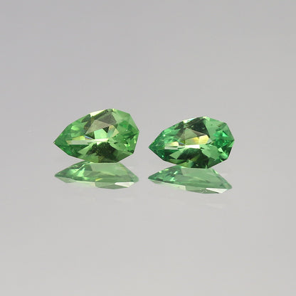 Natural Tsavorite 0.90 Carat 6.8x4.3/6.8x4.2 MM Fancy Pear Shape Faceted Gemstone