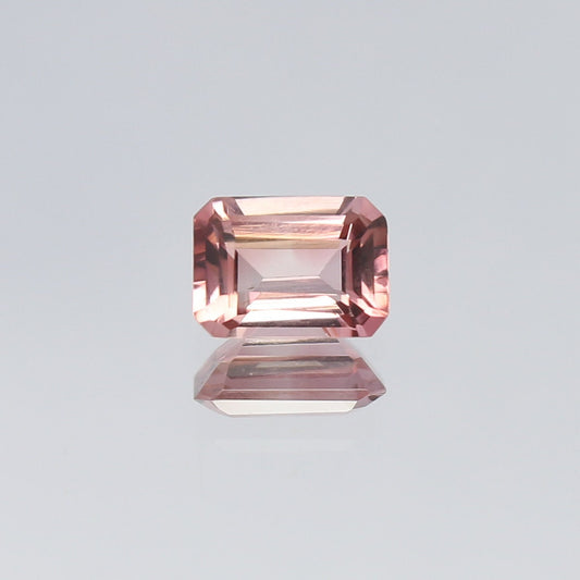 Natural Bi-Color Tourmaline 0.61 Carat 6x4.4 MM Octagon Shape Faceted Gemstone