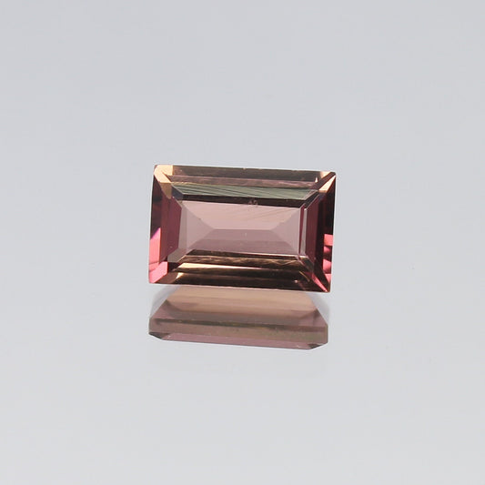 Natural Pink Tourmaline 0.94 Carat 7.2x4.8 MM Baguette Shape Faceted Gemstone October Birthstone